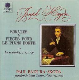 Sonate E Pezzi Per Pianoforte 3 - La Maturité (Badura-Skoda) di Haydn Franz Joseph (1732-1809) - CD