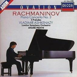Piano Concerto 3 - 5 Preludes (Ashkenazy) di Rachmaninov Sergej Vasilevich (1873-1943) - LP