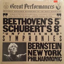 Beethoven's 5 - Schubert's 8 Unfinished Symphonies (Bernstein) di Beethoven Ludwig Van (1770-1827) - LP