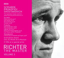 Richter The Master Vol. 3 (Scriabin, Prokofiev, Shostakovich) di Richter Sviatoslav (pianoforte) - cd