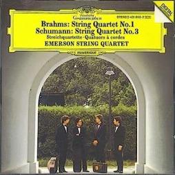 Quartetto 1 (Brahms) - Quartetto 3 (Schumann) (Emerson String Quartett) di Brahms Johannes (1833-1897) - LP