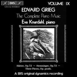 The Complete Piano Music Vol. 9: Slatter, Op. 72 di Grieg Edvard (1843-1907) - CD