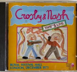 That's Live  di Crosby/Nash - CD