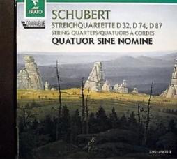 STREICHQUARTETTE D32 D74 D87 QUATUOR SINE NOMINE di Schubert Franz (1797-1828) - CD