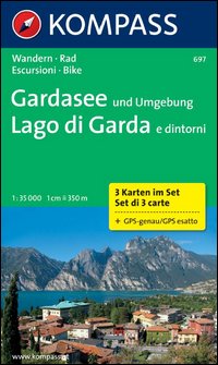 Lago Di Garda E Dintorni 1:35.000 N. 697.adatto A Gps Dvd-rom Digital Map  di Aa.vv. - Libro