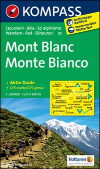 Carta Escursionistica N. 85 Monte Bianco-mont Blanc Adatto A Gps. Dvd-rom. Digital Map  di Aa.vv. - Libro