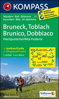 Carta Escursionistica N. 57. Brunico, Dobbiaco, Alta Val Pusteria-bru Neck, Toblach, Hochpustertal.  di Aa.vv. - Libro
