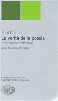 Verita` Della Poesia di Celan Paul - libri Verita` Della Poesia di Celan Paul - libri