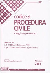 Codice Di Procedura Civile Minor 2008 16 Ed  di Iacobellis Marcello - libri
