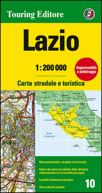 Lazio 1:200.000. Carta Stradale E Turistica. Ediz. Multilingue  di Aa.vv. - Libro