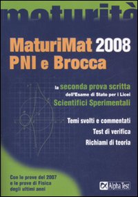 Maturimat Pni E Brocca 2008  di Fabbri Mola Pinaffo - Libro