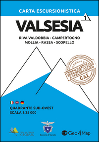 Mappa Valsesia Riva Valdobbia, Campertogno, Mollia, Rassa, ...  di Aa.vv. - Libro