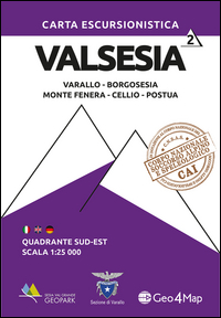 Mappa Valsesia Varallo, Borgosesia, Monte Fenera, Cellio, Pos...  di Aa.vv. - Libro