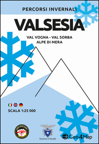 Carta Invernale Valsesia. Val Vogna, Val Sorba, Alpe Di Mera di Aa.vv. - libri Carta Invernale Valsesia. Val Vogna, Val Sorba, Alpe Di Mera di Aa.vv. - libri